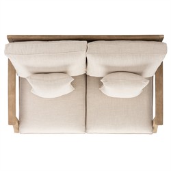 Camila Coastal Beach Beige Outdoor Loveseat|