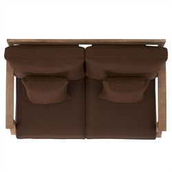 Camila Coastal Beach Dark Brown Outdoor Loveseat|