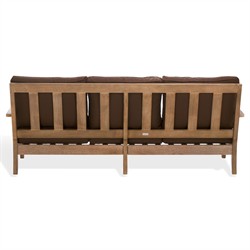 Camila Coastal Beach Dark Brown Outdoor Sofa - 82"|