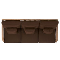 Camila Coastal Beach Dark Brown Outdoor Sofa - 82"|