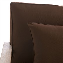 Camila Coastal Beach Dark Brown Outdoor Sofa - 82"|