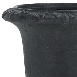 Romy French Country Black Round Outdoor Pot Planter|