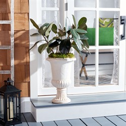 Romy French Country Off White Round Outdoor Pot Planter|