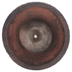 Elodie French Country Brown Round Outdoor Pot Planter|