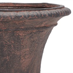 Elodie French Country Brown Round Outdoor Pot Planter|