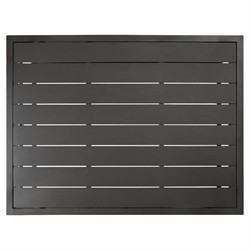 Eterna Updated Traditional Black Aluminum Rectangular Outdoor Coffee Table|