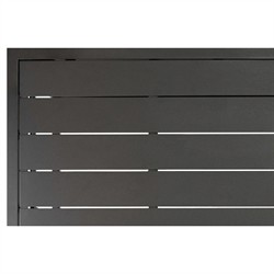 Eterna Updated Traditional Black Aluminum Rectangular Outdoor Coffee Table|