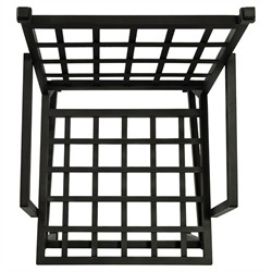 Eterna Traditional Cream Upholstered Black Aluminum Outdoor Dining Chair - Set of 2|