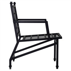 Eterna Traditional Cream Upholstered Black Aluminum Outdoor Dining Chair - Set of 2|