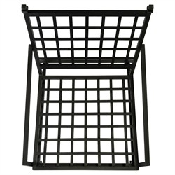 Eterna Updated Traditional Cream Upholstered Black Aluminum Outdoor Lounge Chair|