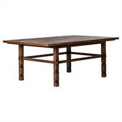 Vaterra Updated Traditional Brown Teak Rectangular Outdoor Coffee Table|