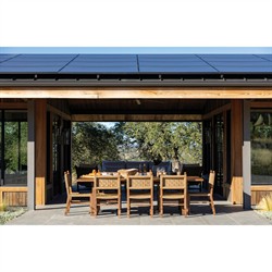 Vaterra Updated Traditional Brown Teak Rattan Outdoor Dining Chair - Set of 2|