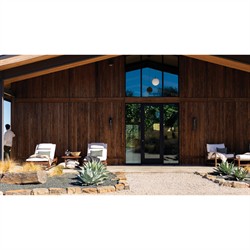 Vaterra Updated Traditional Brown Teak Rectangular Outdoor Side Table|