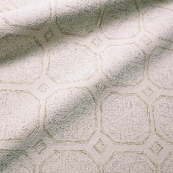 Ziya Updated Traditional White Wool Trellis Patterned Rug - 5'x8'|