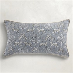 Luca Light Blue Cheetah Indoor Outdoor Lumbar Pillow - 14x24|