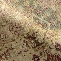 Stellan Updated Traditional Beige Wool Oushak Patterned Hand Knotted Rug - 5'x7'|