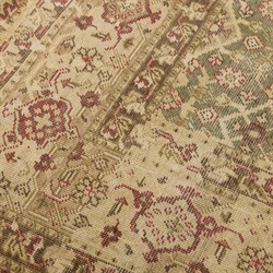 Stellan Updated Traditional Beige Wool Oushak Patterned Hand Knotted Rug - 5'x7'|