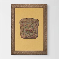 Reese Traditional Warm Yellow Floral Tapestry Mixed Media 1 - 16x24|