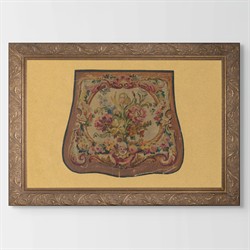 Reese Traditional Warm Yellow Floral Tapestry Mixed Media 2 - 24x16|