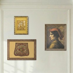 Reese Traditional Warm Yellow Floral Tapestry Mixed Media 2 - 24x16|