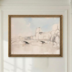 John Richard Kingdoms and Crowns Cream Landscape Painting - 40x52|
