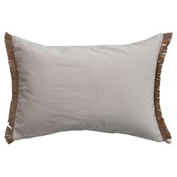 Carmont Updated Traditional Beige Embroidered Floral Lumbar Pillow - 14x20|