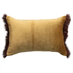 Wexford Updated Traditional Gold Printed Velvet Tiger Lumbar Pillow - 14x20|