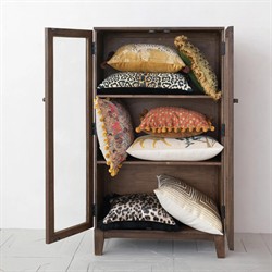 Gilla Updated Traditional Green Floral Fringe Lumbar Pillow - 10x16|