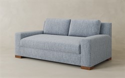 Henri Cocoa Leather Loveseat - 72"|