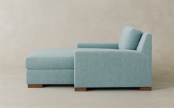 Henri Sable Leather Chaise|