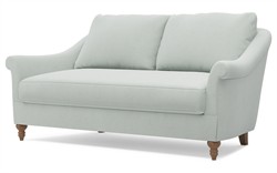 Amelie Cocoa Leather Loveseat - 72"|