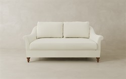 Amelie Cocoa Leather Loveseat - 72"|