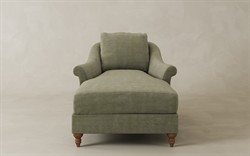 Amelie Sable Leather Chaise|