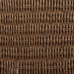 Armande Coastal Beach Brown Woven Wicker Teak Outdoor Dining Arm Chair|