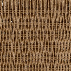 Eulalie Coastal Beach Natural Woven Wicker Teak Outdoor Dining Arm Chair|