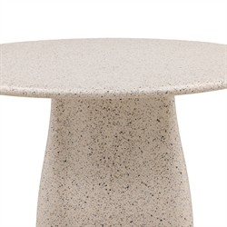 Celiane Modern Classic Off White Terrazzo Round Outdoor Dining Table - 55"|