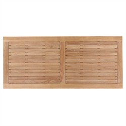 Clotaire Coastal Beach Natural Teak Rectangular Outdoor Dining Table - 71"|