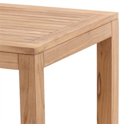Clotaire Coastal Beach Natural Teak Rectangular Outdoor Dining Table - 71"|