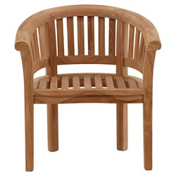 Zelinda Coastal Beach Natural Teak Outdoor Arm Chair|