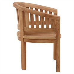 Zelinda Coastal Beach Natural Teak Outdoor Arm Chair|