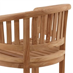 Zelinda Coastal Beach Natural Teak Outdoor Arm Chair|