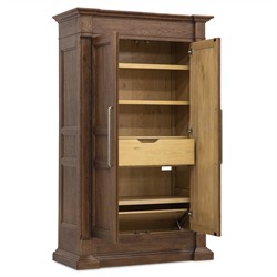 Siena Updated Traditional Brown Oak Wood Wardrobe|