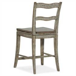 Remy French Country Light Grey Oak Swivel Counter Stool|