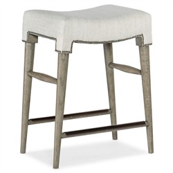 Luca French Country Cream Performance Grey Oak Counter Stool|