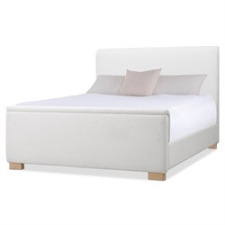 Roman Modern Classic Cream Upholstered Bed - Queen|