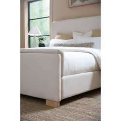 Roman Modern Classic Cream Upholstered Bed - Queen|