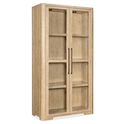 Nigel Coastal Beach Light Oak Display Cabinet|