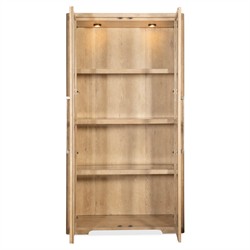 Nigel Coastal Beach Light Oak Display Cabinet|