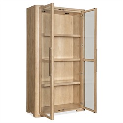 Nigel Coastal Beach Light Oak Display Cabinet|