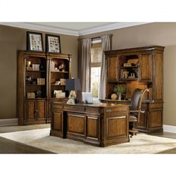Talia Updated Traditional Dark Brown Alder Wood Bookcase|